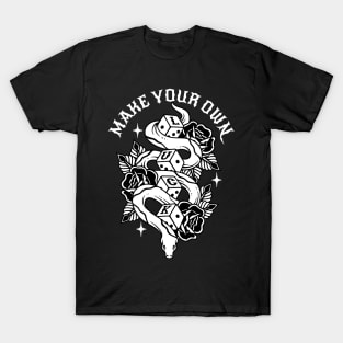 Snake Dice Vintage Traditional Tattoo T-Shirt